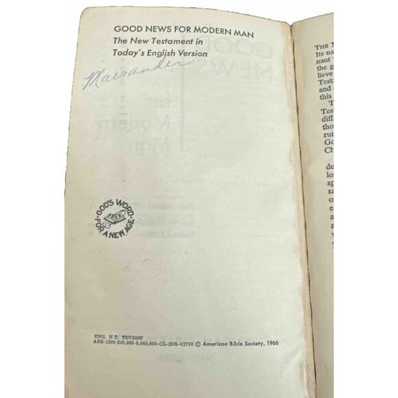 Good News For Modern Man: The New Testament In Today's English 1966 VTG READ - Picture 6 of 7